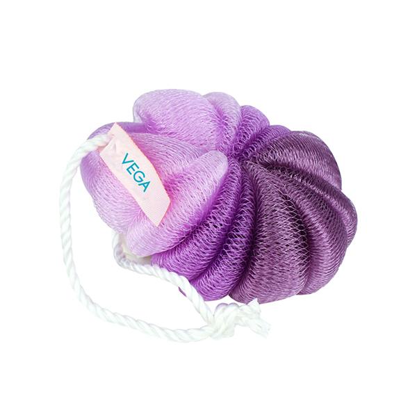 Netmeds | Vega Flower Body Bath Sponge Loofah for Men and Women (BA-3/6), Purple 67 gm