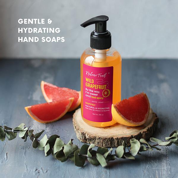 Nature Trail Wild Grapefruit Handwash with Olive Oil, Vitamin E and Glycerine, Sulphate and Paraben Free 200 ml - Hand Wash & Soaps