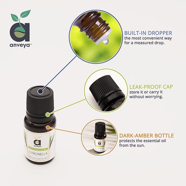 Anveya Citronella Essential Oil 15 ml - Essential Oils