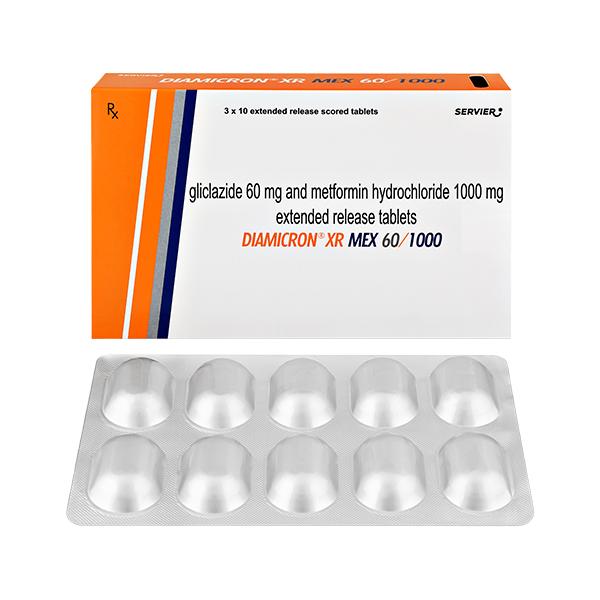 DIAMICRON XR MEX 60/1000 Tablet 10's