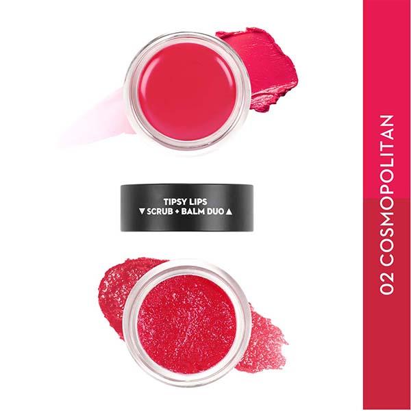 Sugar Cosmetics Lips Scrub + Balm Duo - 02 Cosmopolitan (Fresh And Fruity) 10 gm - Lip Balms