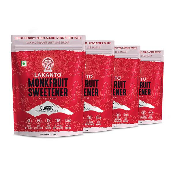 Netmeds | Lakanto Monkfruit Sweetener- Classic (Pack Of 4 x 200 g) 1's