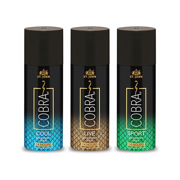 St. John Live Limited Edition Deodorant Spray 150 ml + Sports Limited Edition Deodorant Spray 150 ml + Cool Limited Edition Deodorant Spray 150 ml - Perfumes (Edt/Edp)