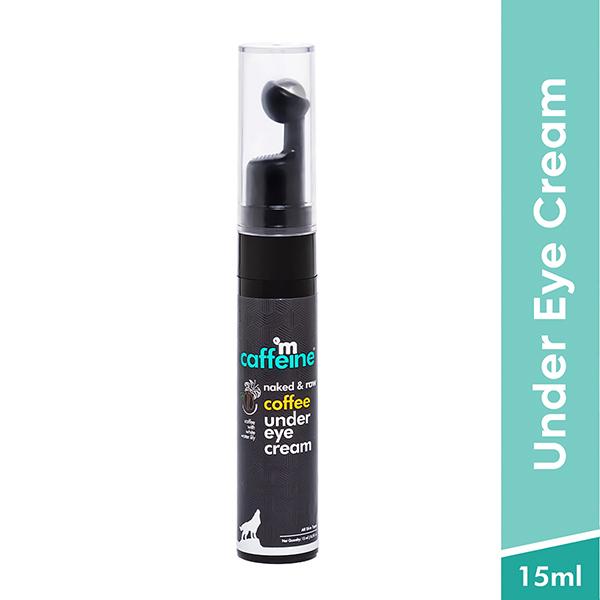 Netmeds | mCaffeine Coffee Under Eye Cream for Dark Circle & Puffiness Reduction with Hyaluronic E 15 ml