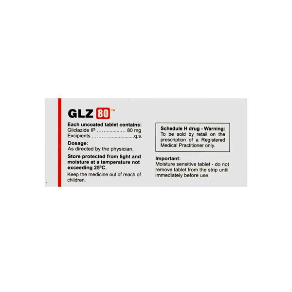 GLZ 80mg Tablet 10'S - Diabetes-Ant