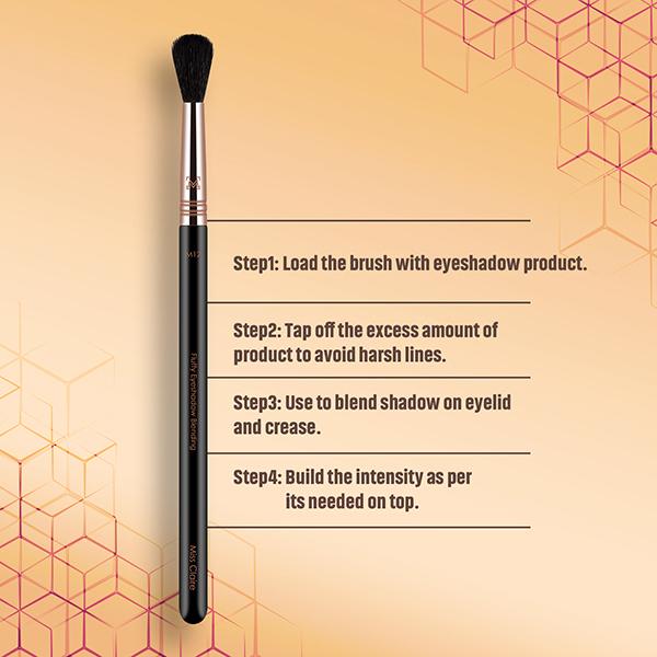 Miss Claire M12 - Fluffy Eyeshadow Blending Brush (Black) (Rose Gold) 1's - Eye Brush