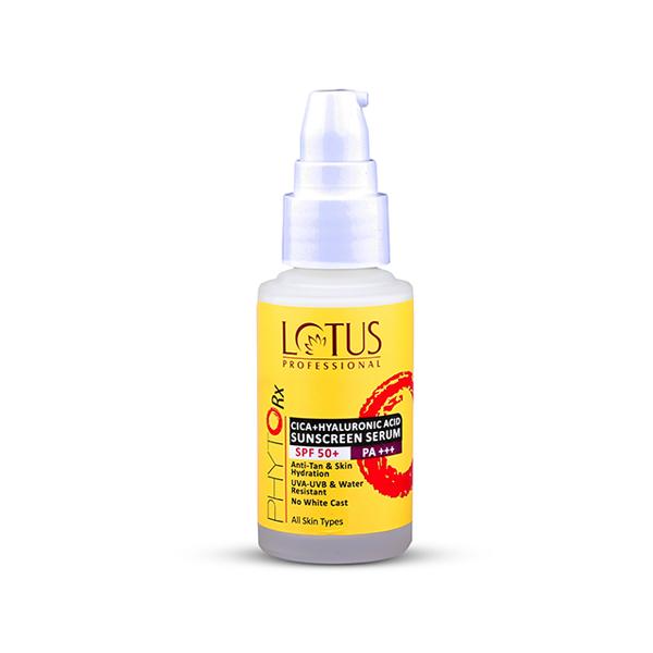 Netmeds | Lotus Professional Cica + Hyaluronic Acid SPF 50 PA+++ Sunscreen Serum, UVA, UVB Protection 30 ml