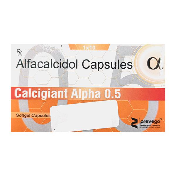 Netmeds | CALCIGIANT ALPHA 0.5 Softgel Capsule 10's