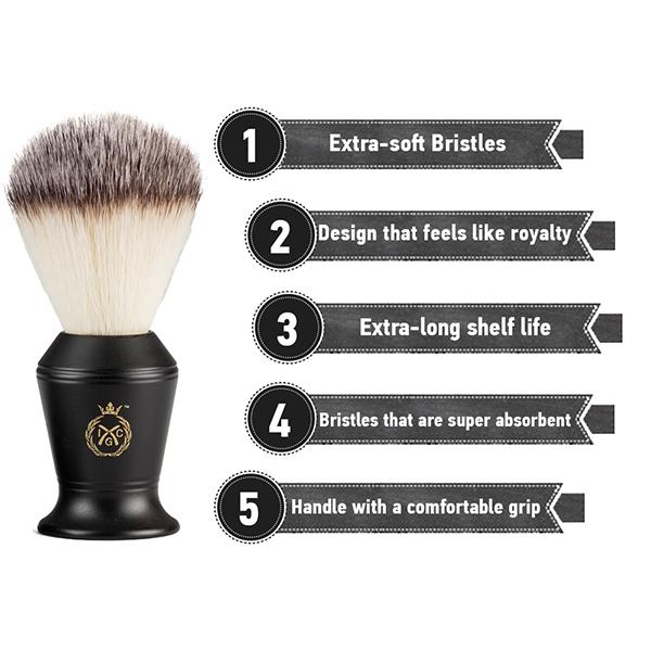 India Grooming Club Royale Matte Black Shaving Brush 1's - Shaving Brushes