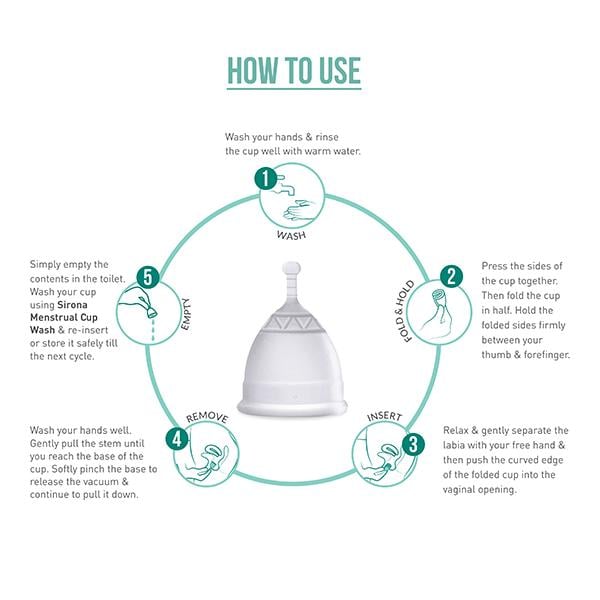 Sirona Premium Reusable Menstrual Cup -Small - Menstrual Cups