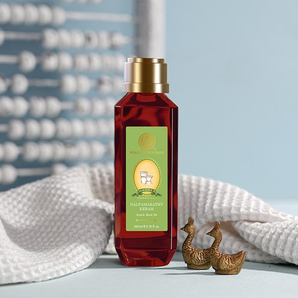 Forest Essentials Mother Stretch Mark Oil, Nalpamarathy Keram 200ml - Stretch Mark Cream