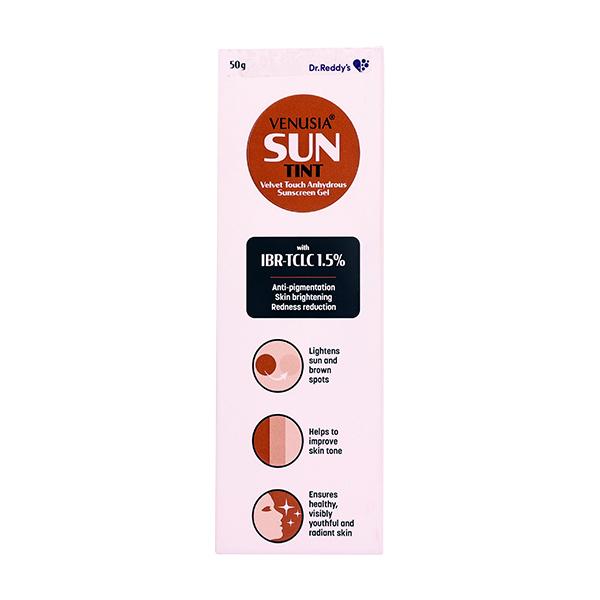 VENUSIA SUN TINT SPF 115+ PA ++++ UVA+UVB+IR Sunscreen Gel 50g - Sun Protectors-Emo