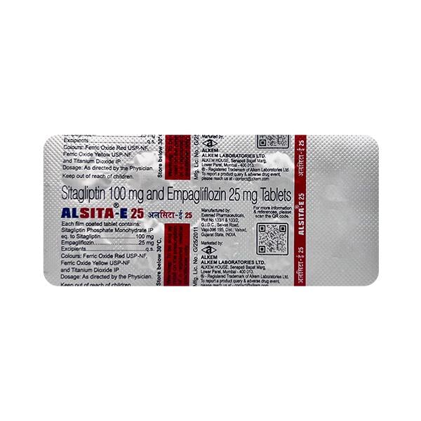 ALSITA E 25 Tablet 10's - Diabetes-Ant