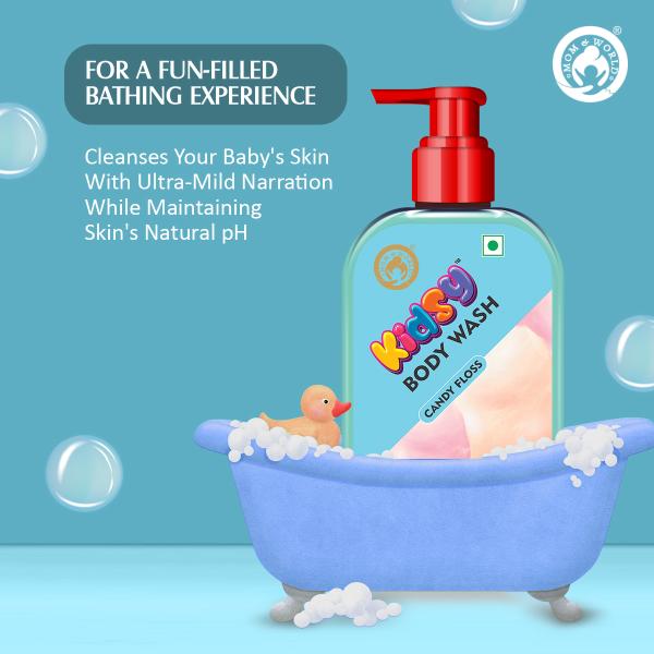 Mom & World Kidsy Body Wash - Candy Floss 240 ml - Baby Body Wash