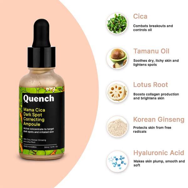 Quench Botanics Mama Cica Dark Spot Correcting Ampoule 30 ml - Face Serum
