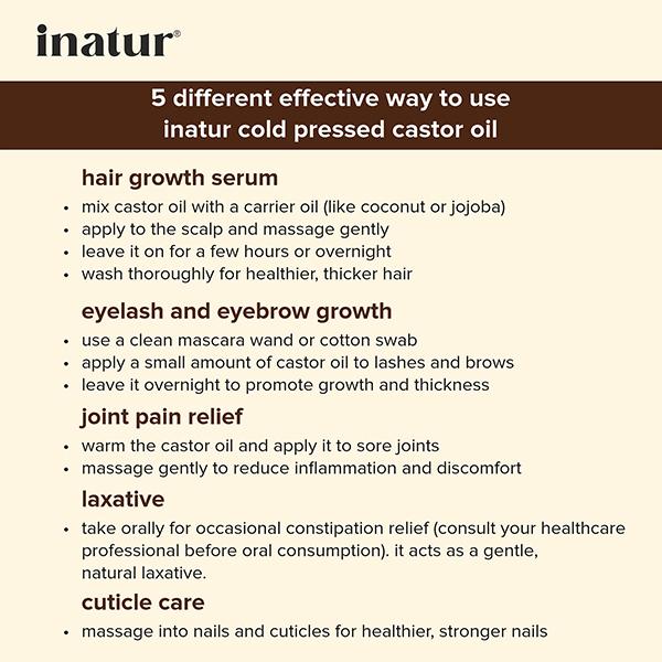 Inatur Natural & Cold Pressed Oil - Castor 100 ml - Massage Oils