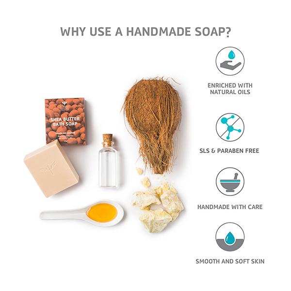 Bombay Shaving Company Natural and Handmade Bath Soap - Shea Butter 125 gm - Soaps