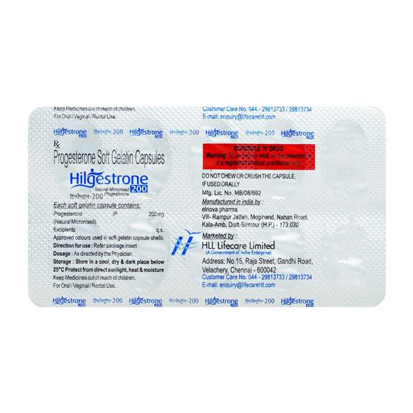 Hilgestrone 200mg Capsule 10'S - Hormonal Therapy-Oes