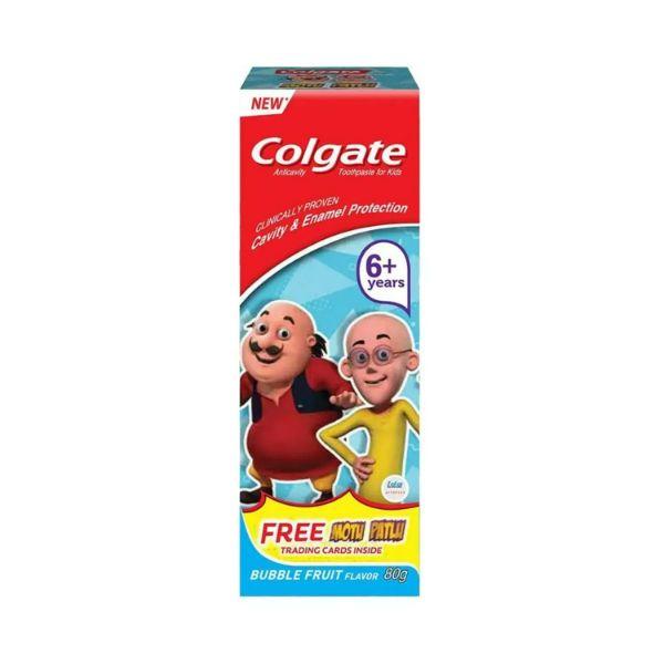 Colgate-Palmolive, Colgate Kids Toothpaste, Gentle Protection for 6+ Years, Motu Patlu, Bubble Fruit Flavour 80 gm - Toothpaste