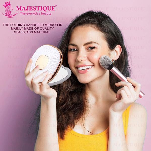 Majestique Dual Magnifying Compact Mirror, 2X Adjustable Folding Mirror - Multicolor 1's - Mirror