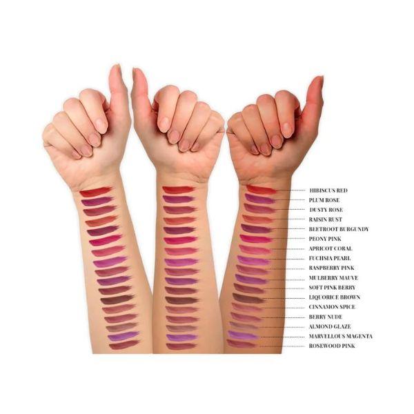 Just Herbs Ayurvedic Matte Liquid Lipstick with Long Lasting, Hydrating,Marvellous Magenta 2ml - Liquid Lipsticks