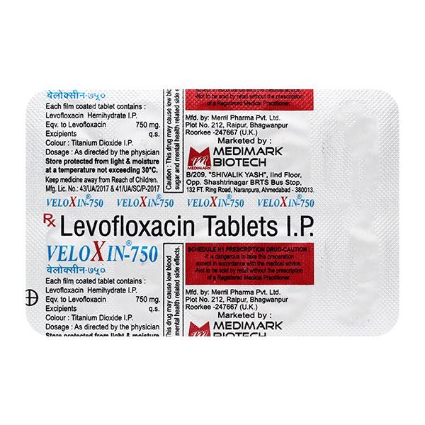 VELOXIN 750 Tablet 10's - Bacterial Infections-Qui