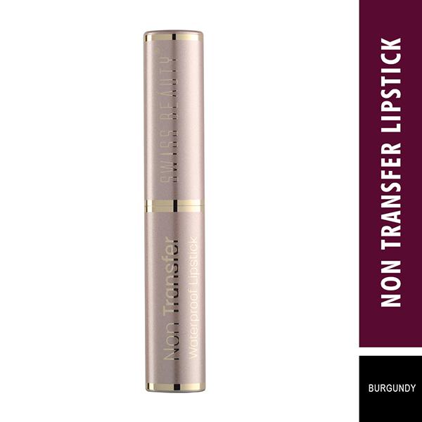 Swiss Beauty Non Trasfer Water Proof Lipstick - (Burgundy) 3 gm - Lipsticks