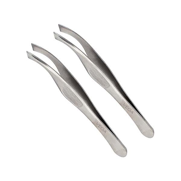 Netmeds | Vega Tweezer - Slant Tip, Silver, (VC2TW-03) 2's