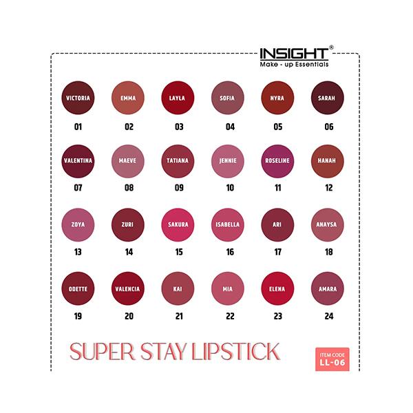 Insight Cosmetics Super Stay Lipstick - Sarah (06) Infused with Argan & Vitamin E Oil 7gm - Lipsticks
