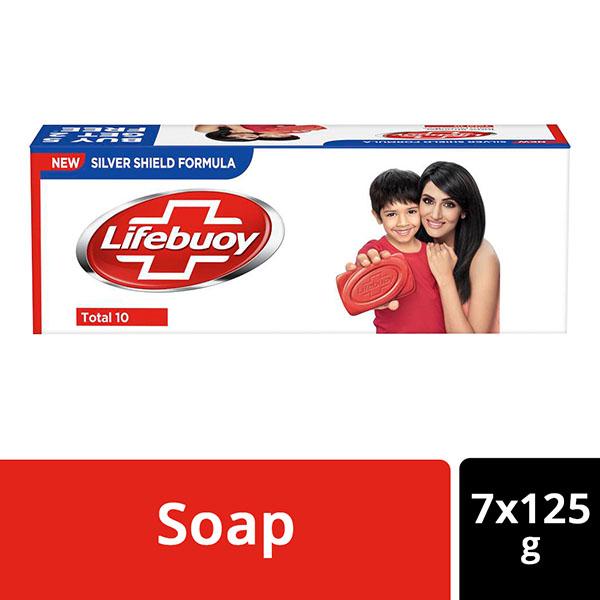 Netmeds | Lifebuoy 100% Stronger Germ Protection Silver Shield Soap 875gm 7's