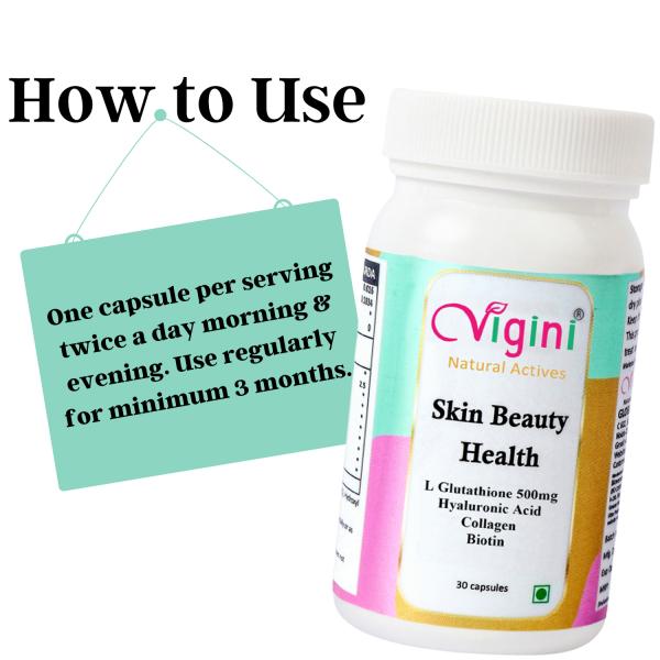 Vigini Skin Beauty Health Capsule 30's - Personal Care (Ayush)