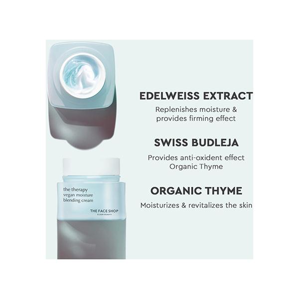 The Face Shop The Therapy Vegan Moisture Blending Cream 60 ml - Face Moisturizers