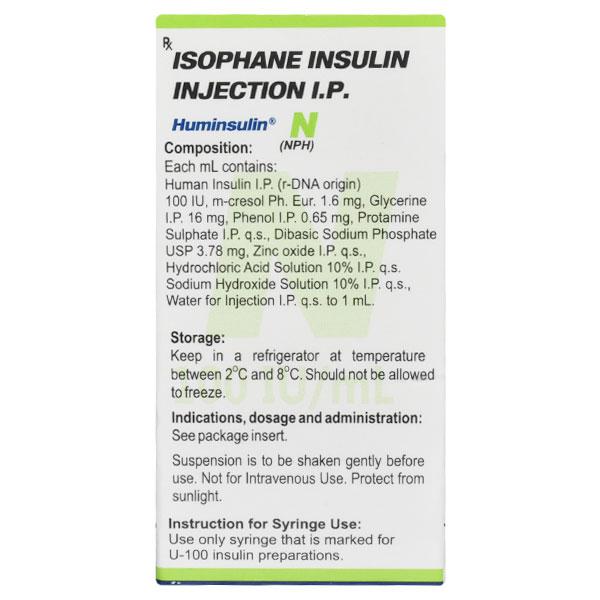 Huminsulin N 100IU Injection 1X10ml - Diabetes-Ins