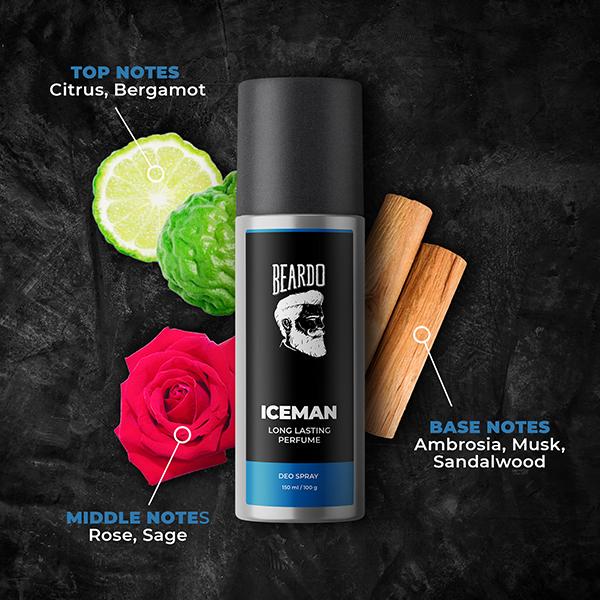 Beardo Iceman 150ml, Darkside 150ml and Spy 120ml Perfume Body Spray Combo for Men 1's - Men Deodorants/Roll-Ons