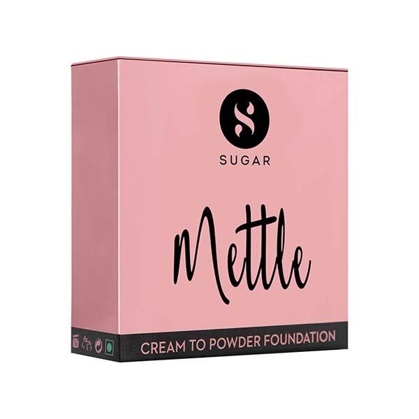 Sugar Cosmetics Mettle Cream To Powder Foundation 52 Corretto (Tan- Yellow Undertone) 15 gm - Foundation