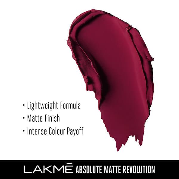 Lakme Absolute Matte Revolution Lip Color 501 Dynamite Berry 3.5 Gm - Lipsticks