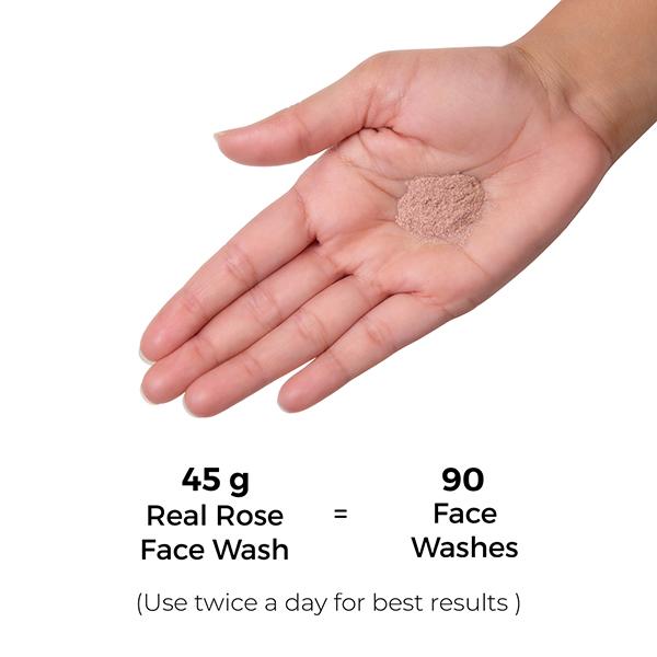 Brillare Real Rose Face Wash For Hydrated, Younger Looking Skin 45 gm - Face Wash & Cleansers
