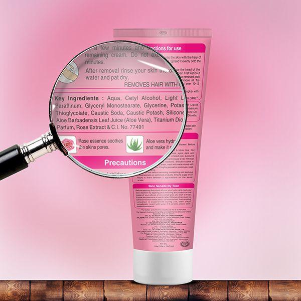 VI-John Feather Touch Hair Removal Cream Rose & Aloevera Tube for Normal Skin 110 gm - Shaving Creams