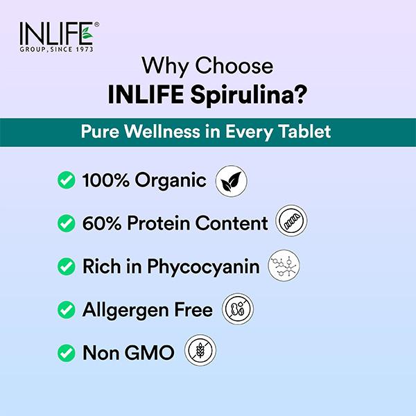 Inlife Spirulina 2000 mg Tablet 120's - Herbal Dietary Supplement