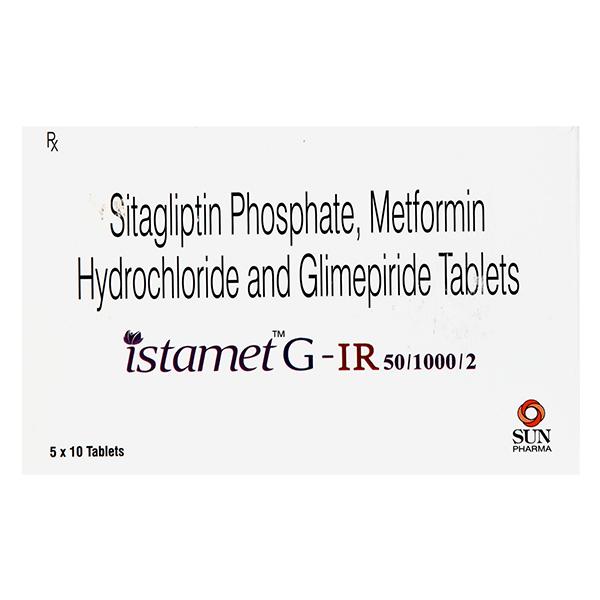 ISTAMET G IR 50/1000/2 Tablet 10's - Diabetes-Ant