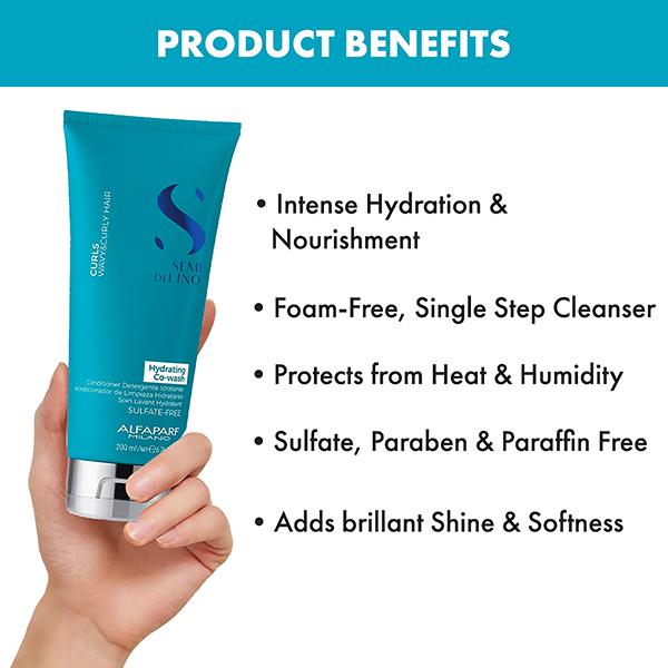 Alfaparf Milano Curly Hair Shampoo (Hydrating Co-Wash) for Curly, Frizzy, Dry Hair 200 ml - Shampoos