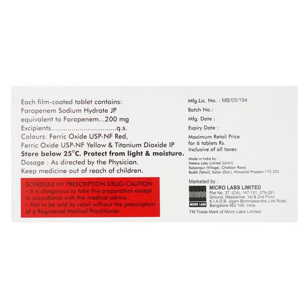 Faronac 200mg Tablet 6'S - Bacterial Infections-OBL
