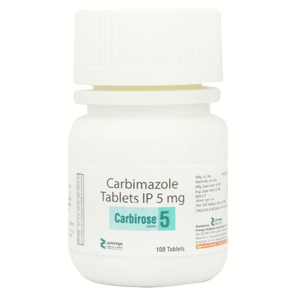 CARBIROSE 5 Tablet 100's - Hyperthyroidism-Ant