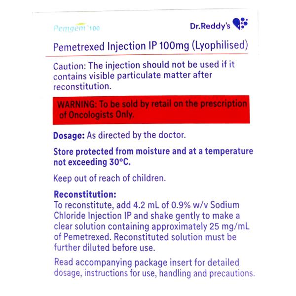 Pemgem 100mg Injection 1's - Cancer Oncology-Cyt