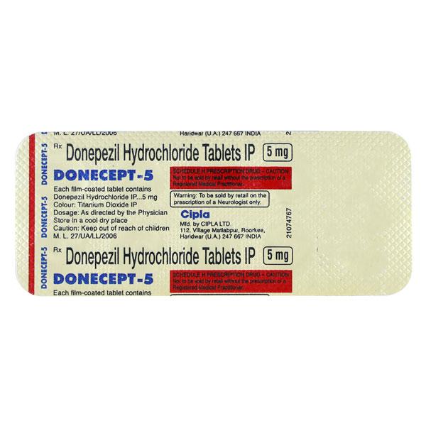 Donecept 5mg Tablet 10'S - Alzheimer-Neu