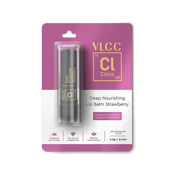 VLCC Clinic Deep Nourishing Lip Balm Strawberry and Rose 4.5 gm - Lip Balms
