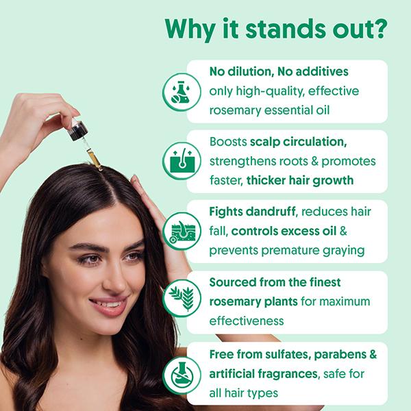 Aravi Organic Rosemary Essential Oil 100% Pure Oil 15 ml - Essential Oils