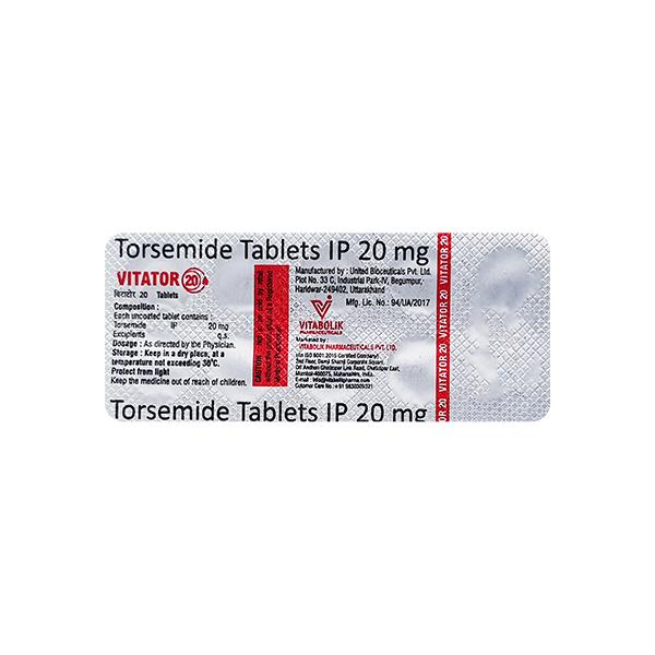 VITATOR 20mg Tablet 10's - Hypertension-Diu