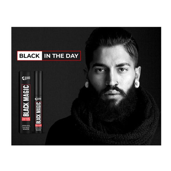 Beardo Black Magic Temporary Hair Color Liquid - Natural Black 5 ml - Sachet/Shampoo