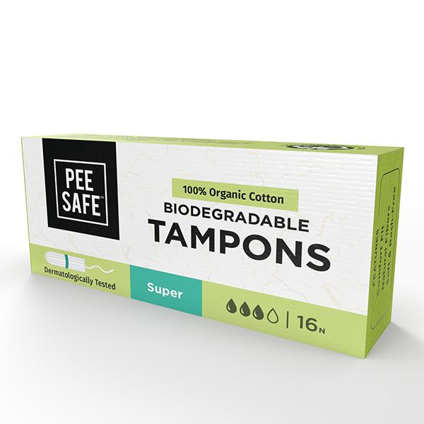 Netmeds | Pee Safe Organic Cotton Tampon (Super, pack of 16) 1's